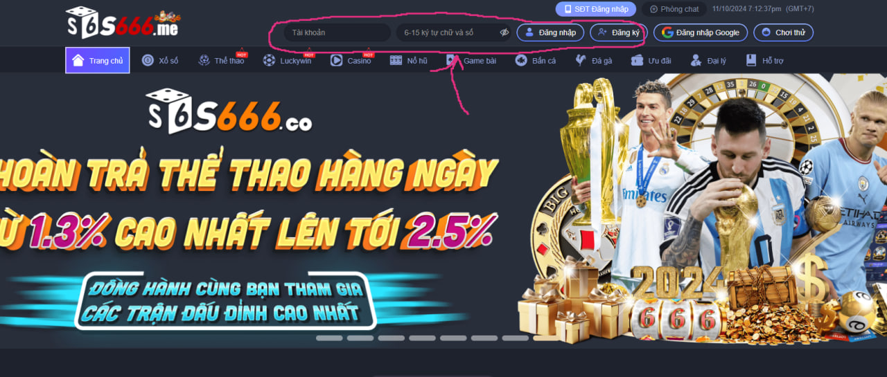 S666 Đăng nhập